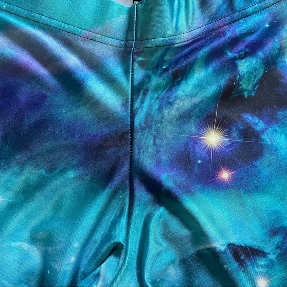 BlackMilk Galaxy Teal Leggings - Picture 2 of 8